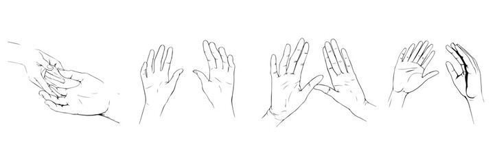 Illustration of a set  of hands