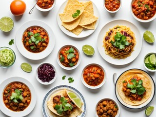 mexican food set, Cinco de Mayo, Days of the Dead
