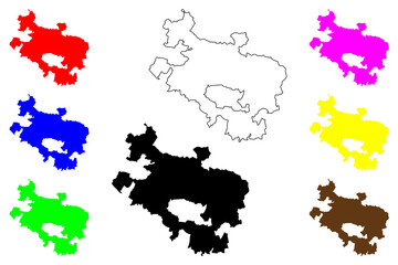 Province of Alava (Kingdom of Spain, Basque Autonomous Community, Basque Country) map vector illustration, scribble sketch Araba map