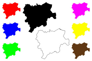Province of Albacete (Kingdom of Spain, Autonomous Community Castilla–La Mancha or Castile La Mancha) map vector illustration, scribble sketch Albacete map
