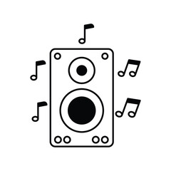 speaker icon with white background vector stock illustration