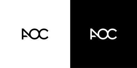 AOC Letter Logo design vector template illustration