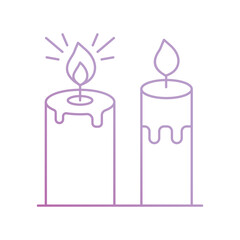 candles icon with white background vector stock illustration