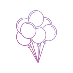 balloons icon with white background vector stock illustration