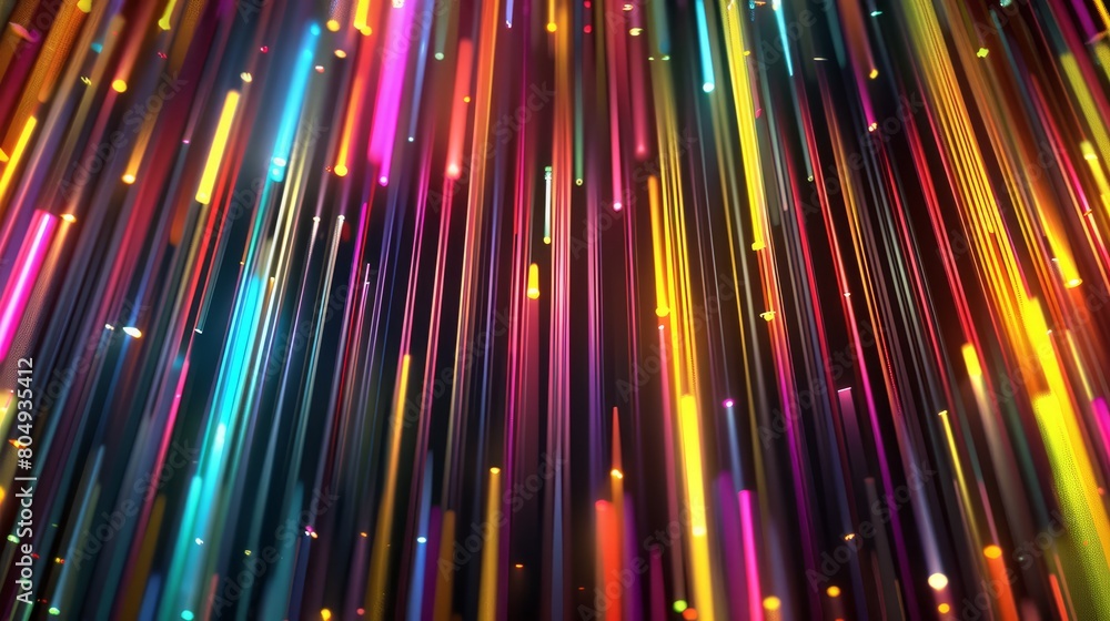 Aufkleber a lines pattern in glowing colorful lines in digital technology style.