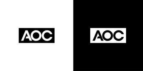 AOC Letter Logo design vector template illustration