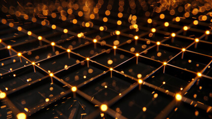 Dimensional Grid: Illuminated Depth. Generative AI