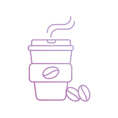 coffee icon with white background vector stock illustration