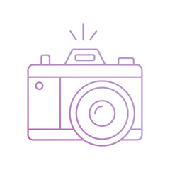 camera icon with white background vector stock illustration