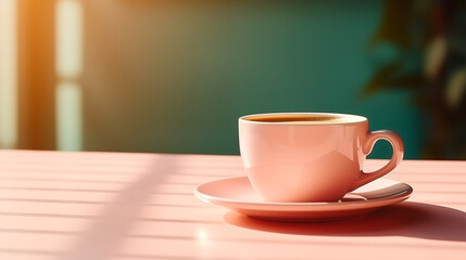 Obraz premium coffee cup in pastel light