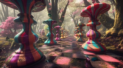 a alice in wonderland background