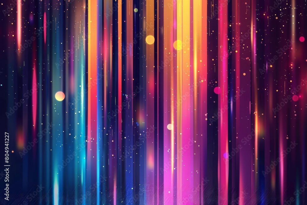 Aufkleber a lines pattern in glowing colorful lines in digital technology style.