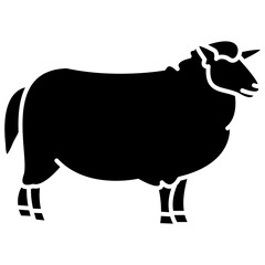sheep glyph vector icon