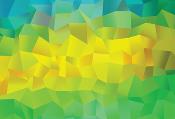 Light Green, Yellow vector cover with polygonal style.
