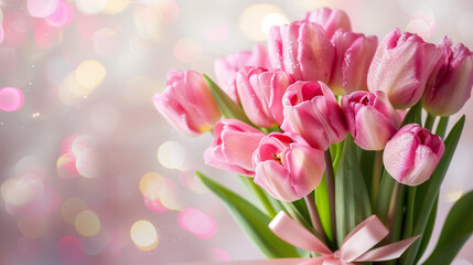 Obraz premium Pink tulips