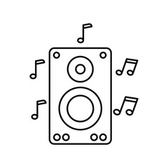 speaker icon with white background vector stock illustration
