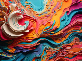  a fascinating world of contemporary art where colourful fractals and surreal patterns come together to produce an amazing abstract background.