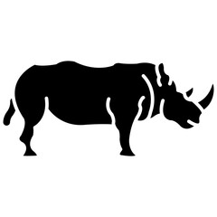 rhino glyph vector icon