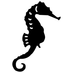 seahorse glyph vector icon