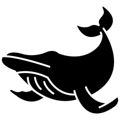 whale glyph vector icon © khaled