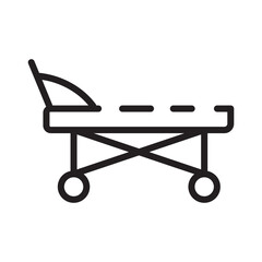 Stretcher Medical Patient Line Icon