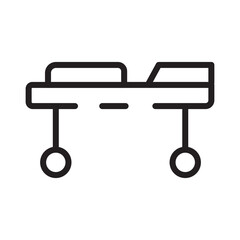 Stretcher Medical Patient Line Icon