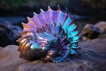 Vibrant and iridescent sea creature