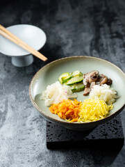  Bibimbap, Korean mixed rice with vegetable