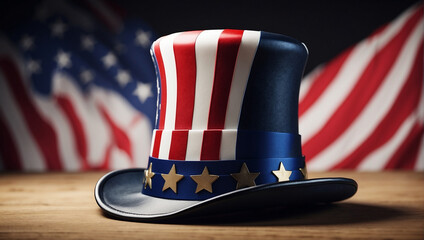 american country cap with flag