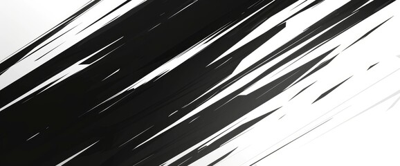 Motion stripes in anime style, depicted in black against a white background in a 3D illustration, Cartoon background