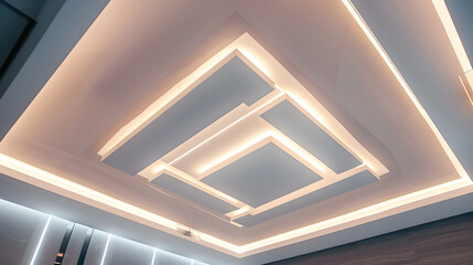 Obraz premium Intricate Ceiling Design and Elegant Lighting.