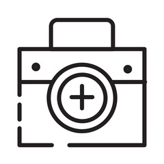 Bag Box Circle Line Icon