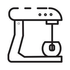 Cooking Food Mixer Line Icon
