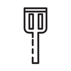 Kitchen Spatula Tool Line Icon