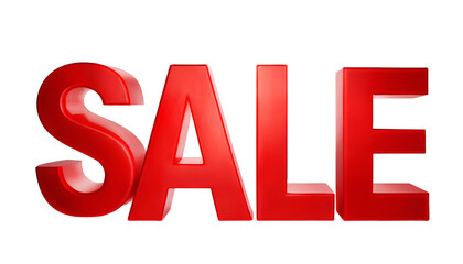 Sale poster with red letters