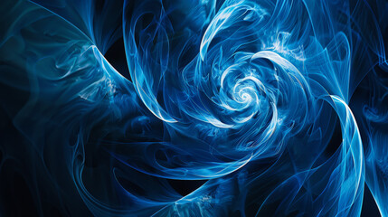 Azure Spiral Symphony Background. Generative AI