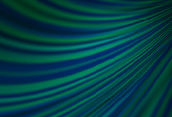 Dark BLUE vector template with lines, ovals.