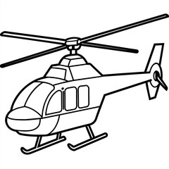 helicopter, colouring, illustration, vector, transportation, child, outline, cartoon, transport, design, vehicle, aircraft, drawing, sky, travel, art, fly, page, isolated, propeller, white, air, book,