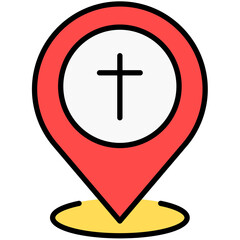 Obraz premium Location And Navigation Colored Icon Pack