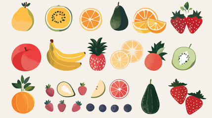 Fruits and vegetables Vector stylee vector design illustration