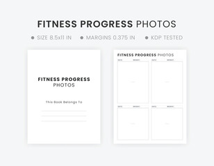 Take Fitness Progress Photos Album Book, Before & After Body Transformation pictures