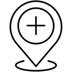 Obraz premium Location And Navigation outline Icon Pack