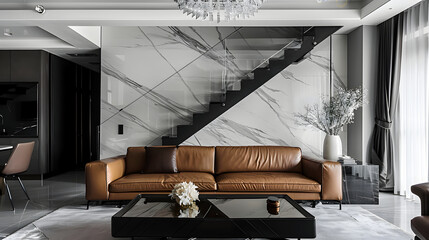 A Modern Living Room Infused with Classic Charm and Contemporary Flair