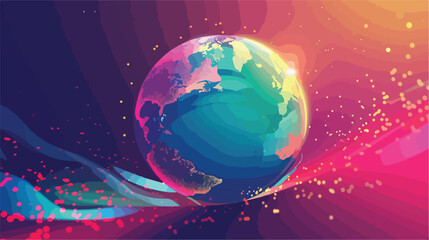 Global sphere of broadcasting concept Vector stylee vector