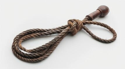 Obraz premium Rope,Whip,Spear on a white background.