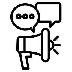 Megaphone icons. Electric megaphone symbol with sound. Advertising concept. 