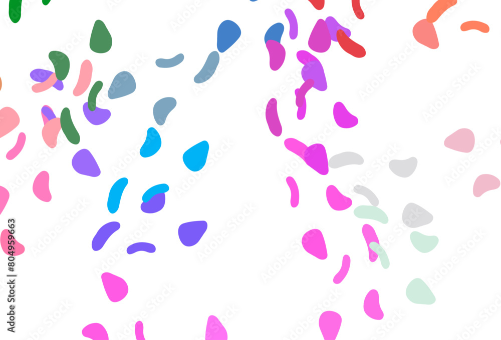 Aufkleber light multicolor, rainbow vector texture with random forms.