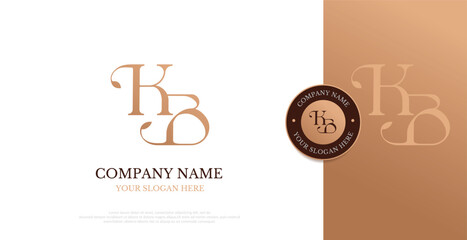 Initial KB Logo Design Vector 