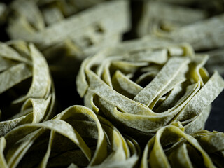 Dried spinach pasta noodles	