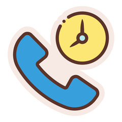 phone call time sticker